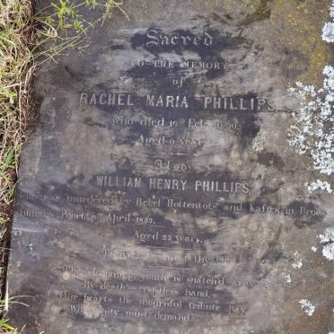 PHILLIPS Rachel Maria -1839 :: PHILLIPS William Henry -1852
