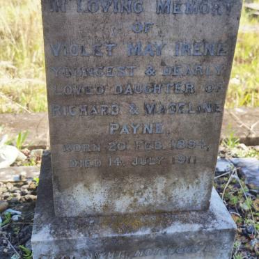 PAYNE Violet May Irene 1894-1911