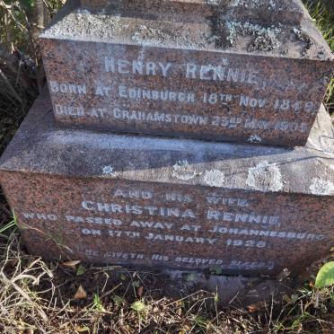 RENNIE Henry 1849-1905 &amp; Christina -1928