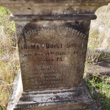 SUTTIE Thomas Buist -1917 &amp; Mary TOD -1927