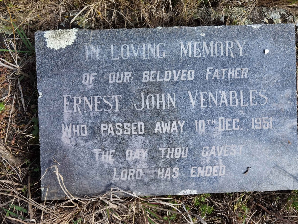VENABLES Ernest John -1951