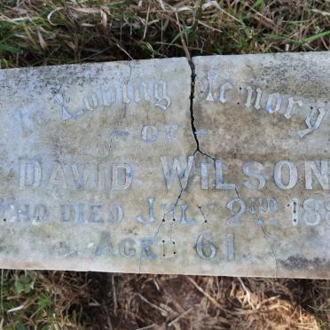 WILSON David -1887