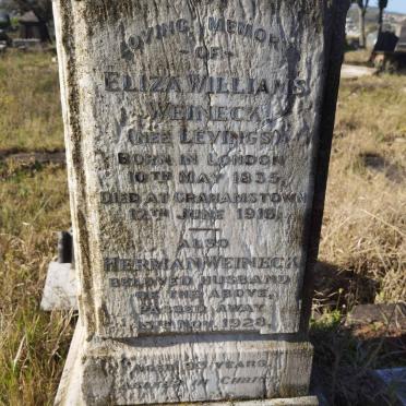 WEINECK Herman -1928 &amp; Eliza Williams LEVINGS 1835-1916
