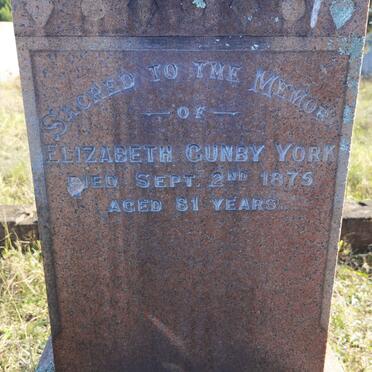 YORK Elizabeth Gunby -1875