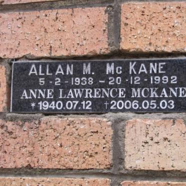 McKANE Allan M. 1938-1992 Anne Lawrence 1940-2006