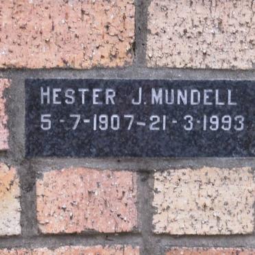 MUNDELL Hester J. 1907-1993