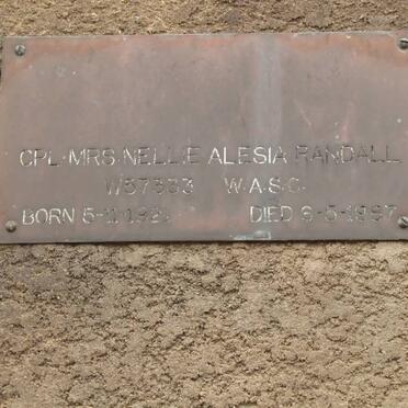 RANDALL Nellie Alesia 1921-1997