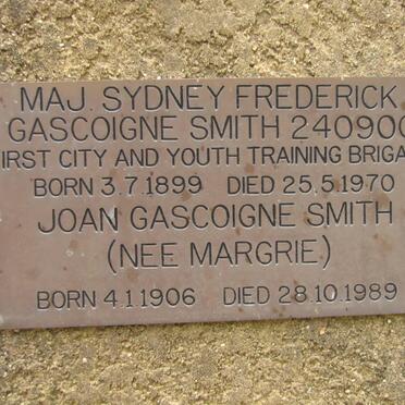 SMITH Sydney Frederick, Gascoigne 1899-1970 &amp; Joan MARGRIE 1906-1989