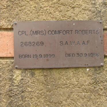 ROBERTS Comfort 1899-1986