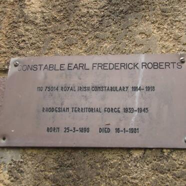 ROBERTS Earl Frederick 1896-1981