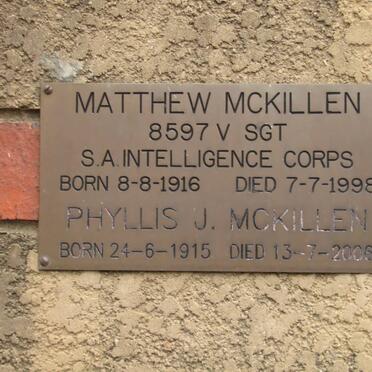 MCKILLEN Matthew 1916-1998 &amp; Phyllis J. 1915-2006