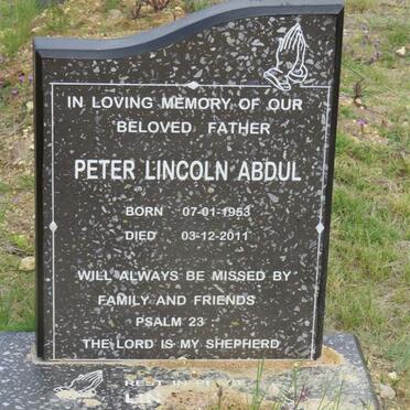 ABDUL Peter Lincoln 1953-2011