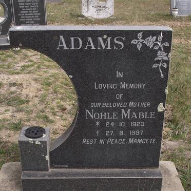 ADAMS Nohle Mable 1923-1997