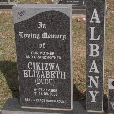 ALBANY Cikizwa Elizabeth 1905-2003