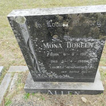 ALLEN Mona Doreen 1911-1988