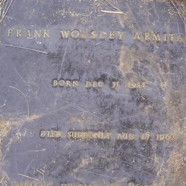 ARMITAGE Frank Wolsley 1914-1962