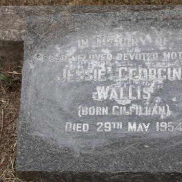 WALLIS Jessie Georgina nee GILFILLAN -1954