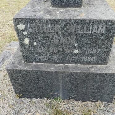 BACK William Arthur 1887-1960