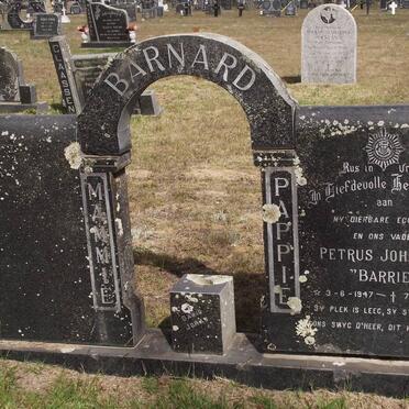 BARNARD Petrus Johannes 1947-1985