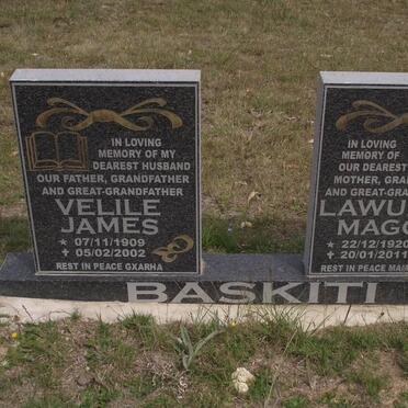 BASKITI Velile James 1909-2002 &amp; Lawukazi Maggie 1920-2001