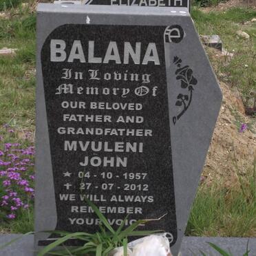 BALANA Mvuleni John 1957-2012