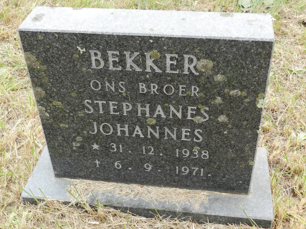 BEKKER Stephanes Johannes 1938-1971