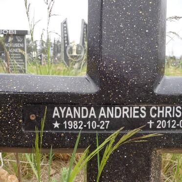 CHRISJAN Ayanda Andries 1982-2012