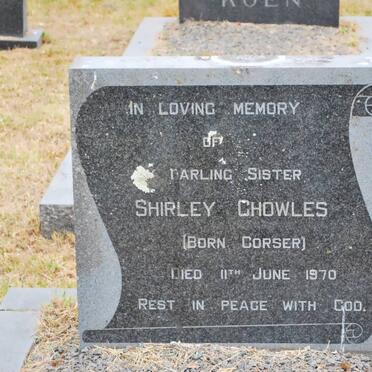 CHOWLES Shirley nee CORSER -1970