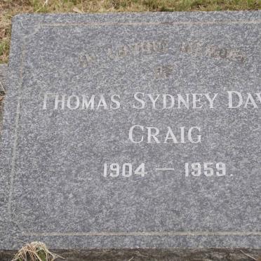 CRAIG Thomas Sydney David 1904-1959