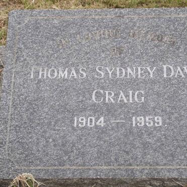 CRAIG Thomas Sydney David 1904-1959