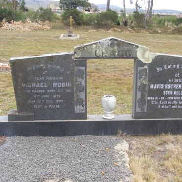 CRAGG Michael Robin 1933-1976 &amp; Mavis Esther Martha MULLER 1932-2000