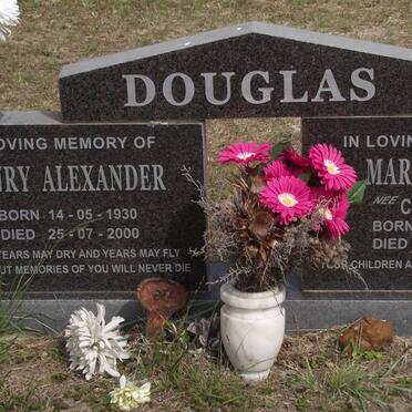 DOUGLAS Henry Alexander 1930-2000 &amp; Mary Wesley CHRISTIAN 1929-2001