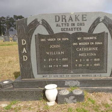 DRAKE John William 1922-1999 &amp; Catherine Melvina 1929-1985