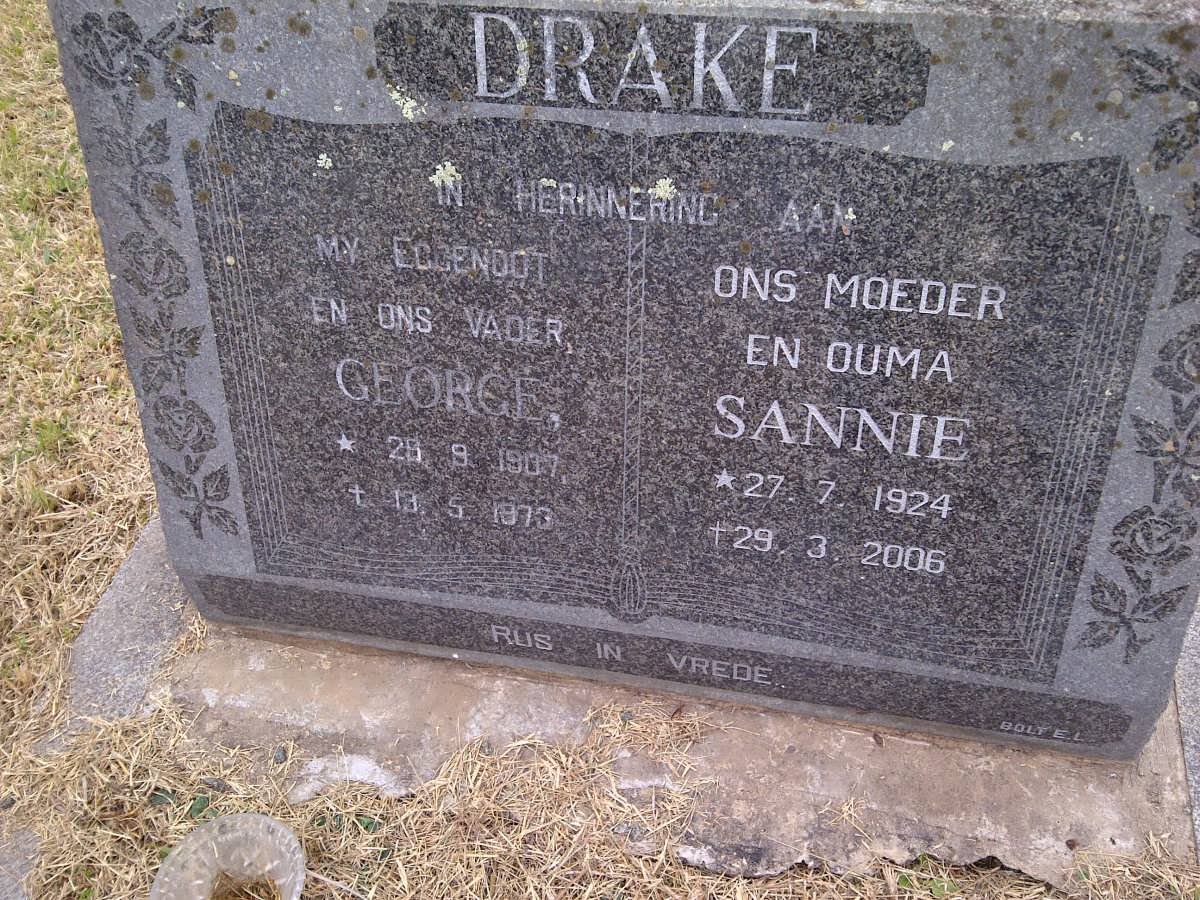 DRAKE George 1907-1973 &amp; Sannie 1924-2006