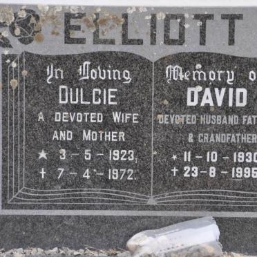 ELLIOTT David 1930-1995 &amp; Dulcie 1923-1972
