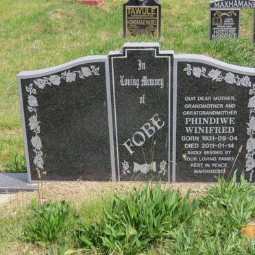 FOBE Phindiwe Winifred 1931-2011