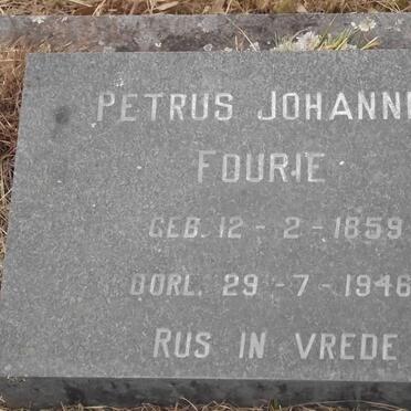 FOURIE Petrus Johannes 1859-1946