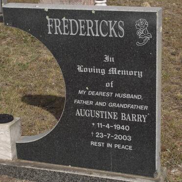 FREDERICKS Augustine Barry 1940-2003