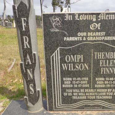 FRANS Ompi Wilson 1928-2002 &amp; Thembeka Ellen Finny 1934-2011