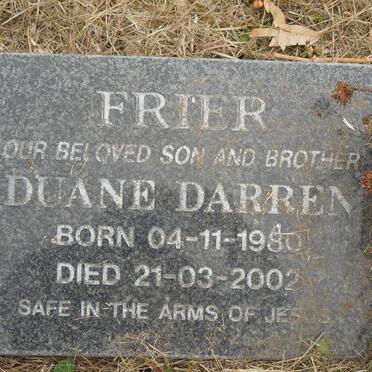FRIER Dennis Ronald 1951-2004 :: FRIER Duane Darren 1980-2002