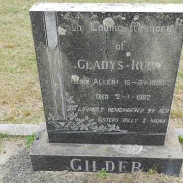 GILDER Gladys Ruby 1896-1982