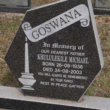 GOSWANA Khululekile Michael 1936-2003