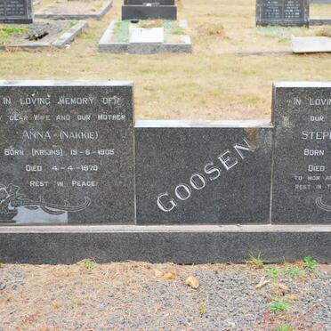 GOOSEN Stephen Peter 1904-1974 &amp; Anna KRIJNS 1905-1970