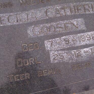 GOOSEN Cecilia Catherina 1896-1972