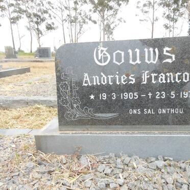 GOUWS Andries Francois 1905-1977