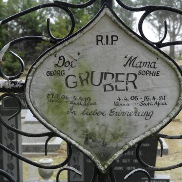 GRUBER Georg 1904-1979 &amp; Sophie 1905-1981