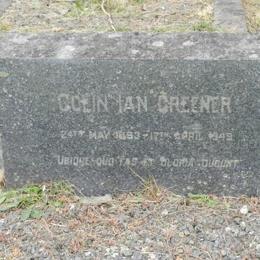 GREENER Colin Ian 1893-1949