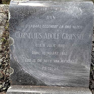 GRIESSEL Cornelius Adolf 1892-1952 &amp; Josina Wilhelmina OOSTHUIZEN 1902-1988