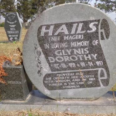 HAILS Glynis Dorothy nee MAGER 1959-1997