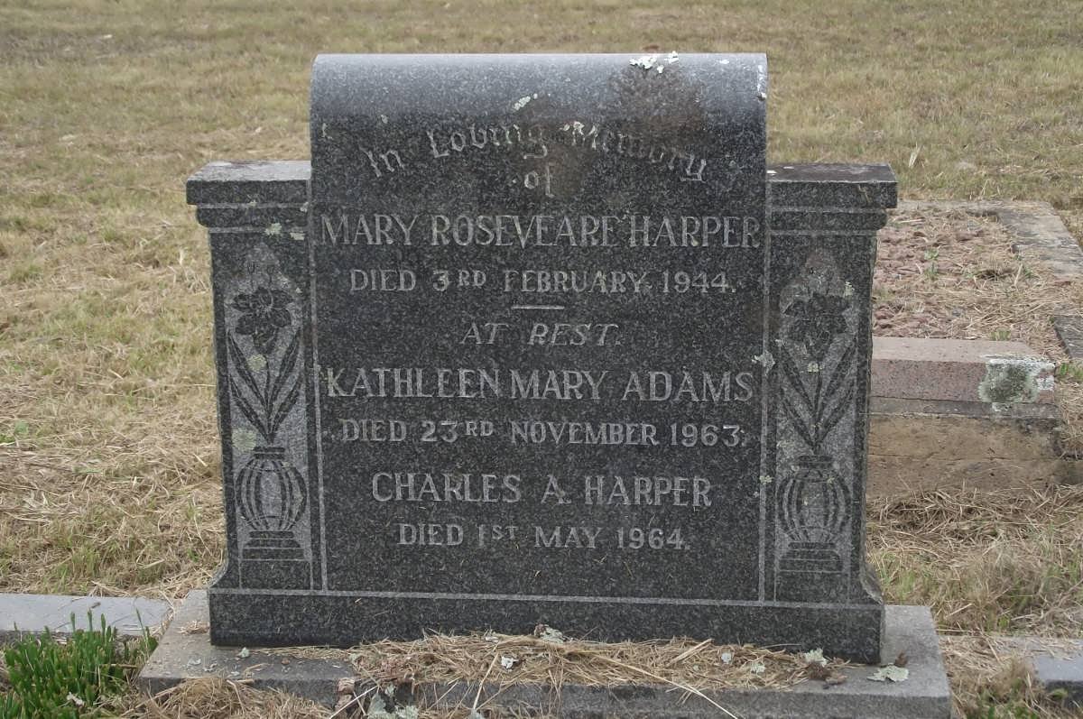 HARPER Charles A. -1964 &amp; Mary Roseveare -1944 :: ADAMS Kathleen Mary -1963 :: HARPER Charles A. -1964